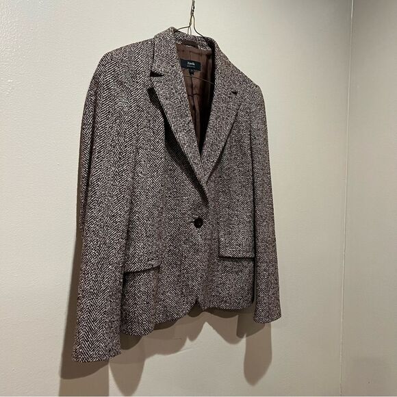 Zanella Schoolboy Tweed Blazer Size 4 - Picture 2 of 8